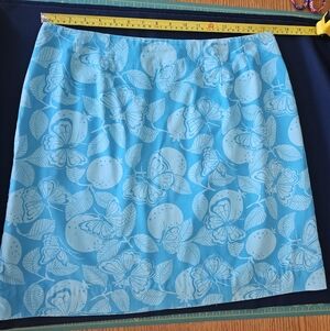 Lilly Pulitzer Blue and White A-Line Skirt